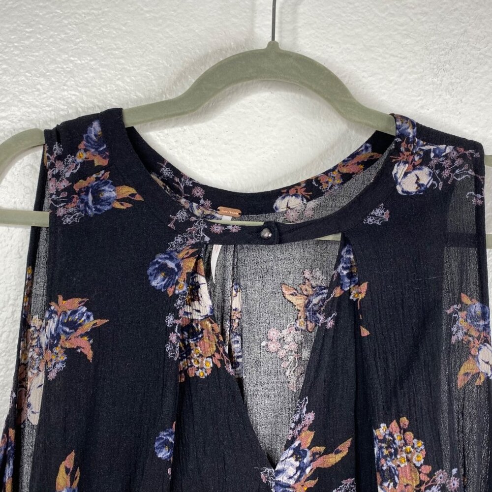 Free People Floral Snap Out Of It Swing Dress Side Pockets Loose Fit Size Large - Picture 4 of 10